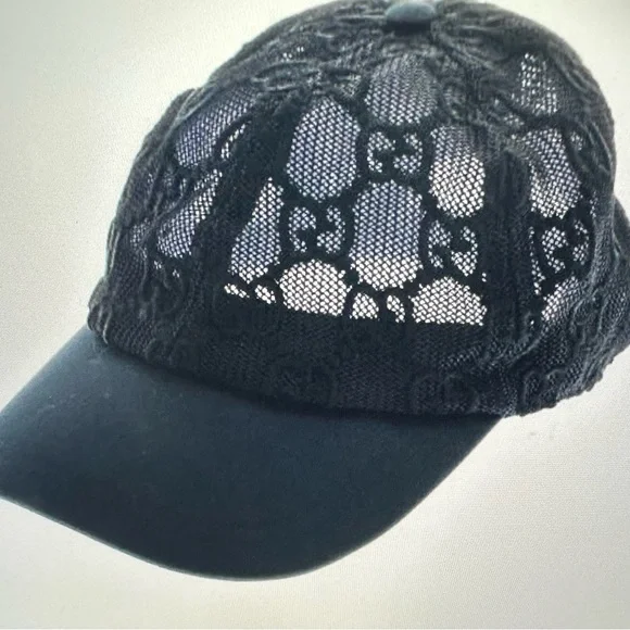 Gucci | Accessories | Gucci Black Lace Baseball Hat I Wore  display picture 3